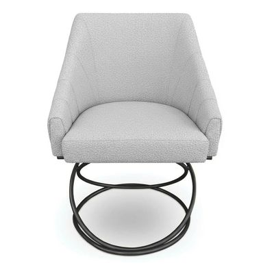 Kit 6 Poltronas Luxo Alana Linho Base Luxo Preto - Pallazio Cor Grafite