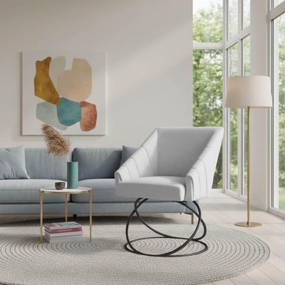 Kit 6 Poltronas Luxo Alana Linho Base Luxo Preto - Pallazio Cor Grafite