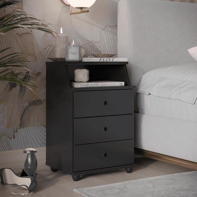Mesa De Cabeceira Lux Preto