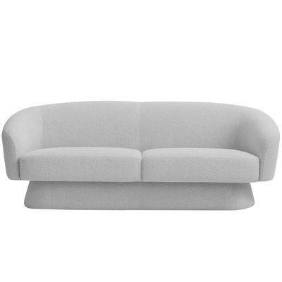 Sofá Orgânico 03 Lugares 180cm Liz Bouclé Cinza Claro - Nexta Casa