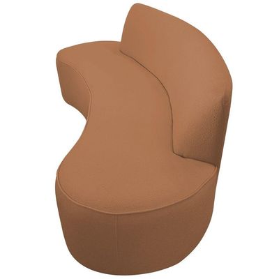 Sofá Orgânico 04 Lugares 230cm Mônaco Bouclé Terracota - Nexta Casa