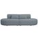 Sofá Orgânico Horizonte 4 Lugares 230cm Bouclé Azul Claro - Nexta Casa