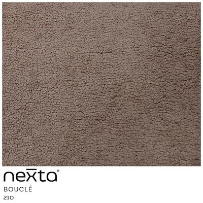 Sofá Molino 3 Lugares 210cm Pés Madeira Castanho Bouclé Marrom - Nexta Casa