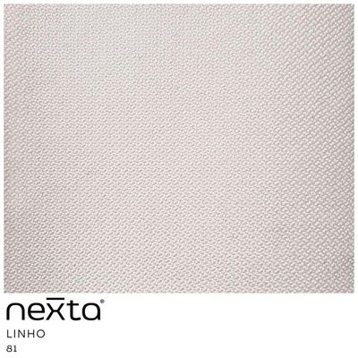 Sofá Curvo 3 Lugares 180cm Braço Dir. Thommy Pés Preto Linho Off White - Nexta Casa