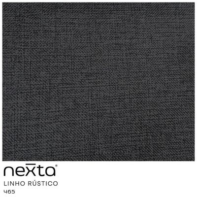 Sofá Curvo 03 Lugares 180cm Eron Braço Direito Linho Preto Acinzentado - Nexta Casa