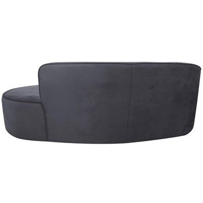 Sofá Curvo 04 Lugares 230cm Eron Braço Direito Veludo Cinza - Nexta Casa