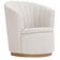 Poltrona évora Base Aço Ouro Fosco Poliéster Off White - Nexta Casa
