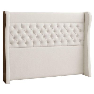 Cabeceira Casal Queen 160 Cm Savana Corano Marrom/linho Cru - Nexta Casa