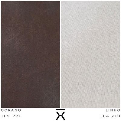 Cabeceira Casal Queen 160 Cm Savana Corano Marrom/linho Cru - Nexta Casa