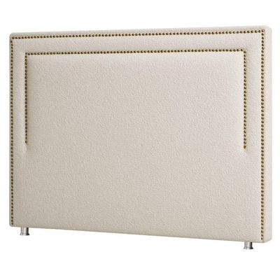 Cabeceira Cama Box Queen 160 Cm London Bouclé Off White - Nexta Casa
