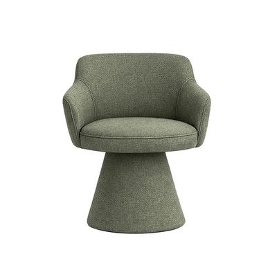 Cadeira De Mesa De Jantar Jade Base Cone Linho Verde - Nexta Casa