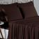 Jogo De Cama Queen Nobre 4 Peças Lençol Com Elástico De 30cm De Altura Malha 100% Algodão - Marrom