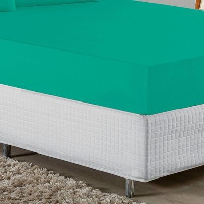 Jogo De Cama King Nobre 3 Peças Lençol Com Elástico De 30cm De Altura Malha 100% Algodão - Jade
