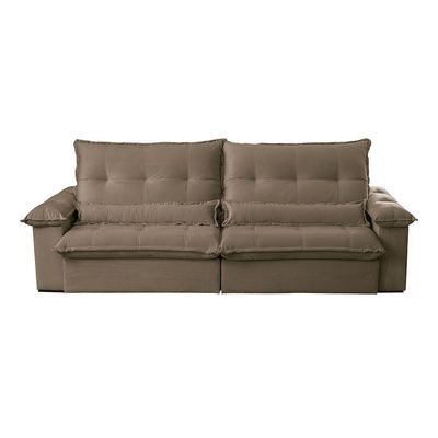 Sofá Vega 02 Módulos De 120cm Br 25cm Meu Sofá Online B016 Veludo Marrom