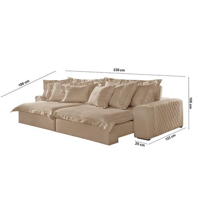 Sofá Luz Linho 02 Módulos De 90cm B25cm Meu Sofá Online A226 Linho Bege