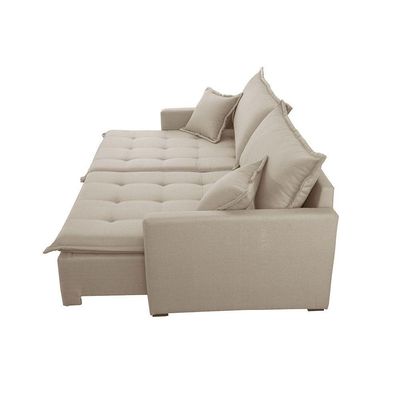 Sofá Cama Flora 02 Módulos De 90cm Br 15cm Meu Sofá Online A294 Linho Creme