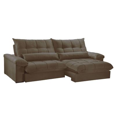 Sofá Liz 02 Módulos De 100cm Br 25cm Meu Sofá Online B016 Veludo Marrom
