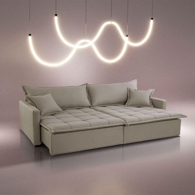 Sofá Cama Flora 02 Módulos De 100cm Br 15cm Meu Sofá Online B002 Veludo Capuccino