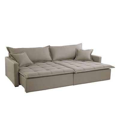 Sofá Cama Flora 02 Módulos De 100cm Br 15cm Meu Sofá Online B002 Veludo Capuccino