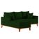 Sofá 3 Lugares Beny Com Chaise Esquerdo Suede Verde