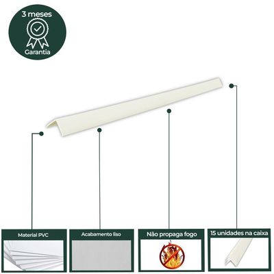Cantoneira L Pvc Canto 25mmx25mmx300cm 15 Un Bariri - Tk