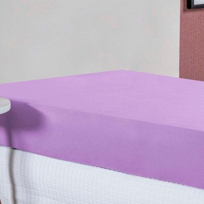 Lençol Com Elástico Solteiro Nobre 1 Peça 30cm De Altura Malha 100% Algodão - Lilás