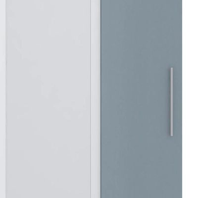 Guarda Roupa Canto Reto 90cm Com 1 Porta Taiga Branco/grey L01 - Mpozenato