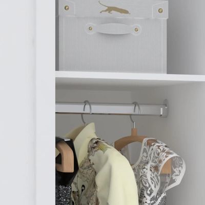 Guarda Roupa Canto Reto 90cm Com 1 Porta Taiga Branco/grey L01 - Mpozenato