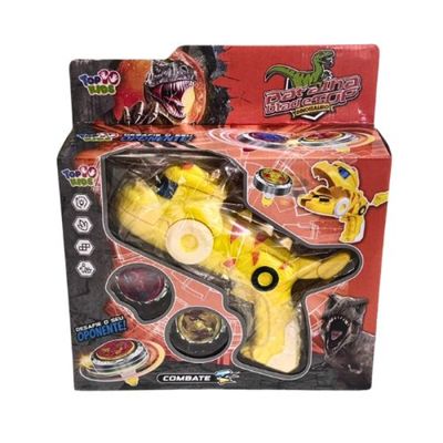 Conjunto Beyblade  com 2 Lançadores Dinossauro - para Crianças a partir de 3 Anos | Presente Perfeito