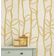 Papel de Parede Moderno Padrão Abstrato de Árvore Amarelo, Vinil Autoadesivo, Instalação Fácil para Quarto, Armários e Salas - S4Sassy 63,5 cm (L) × 914,4 cm (C) / Amarelo - Vinil Texturizado