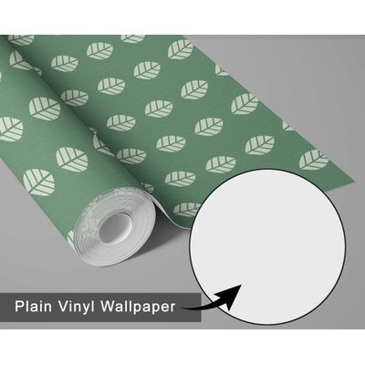 Papel de Parede Folha Moderna Verde Autoadesivo em Vinil, Revestimento Decorativo Fácil de Aplicar para Quarto, Armários e Salas - S4Sassy 63,5 cm (L) × 609,6 cm (C) / Verde - Vinil Texturizado