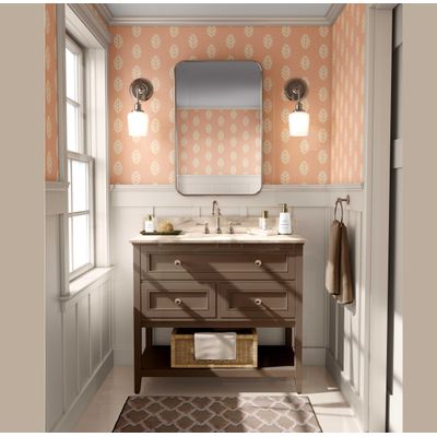 Papel de Parede Folha Moderna Laranja, Vinil Autoadesivo, Revestimento Decorativo Fácil DIY para Quarto, Armários e Salas - S4Sassy 63,5 cm (L) × 304,8 cm (C) / Laranja - Vinil Texturizado