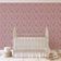 Papel de Parede Floresta Ornamental Rosa Autoadesivo, Decoração DIY Fácil para Quarto Estilo Fazenda, Sala, Armários, Ambientes - S4Sassy 63,5 cm (L) × 152,4 cm (C) / Rosa - Vinil Texturizado