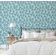 Rolo Vinílico Autoadesivo Removível Impermeável com Estampa de Rosa Inspirada na Natureza para Paredes, Armários e Cômoda, Azul - S4sassy 63,5 cm (L) × 152,4 cm (C) / Azul - Vinil Texturizado