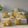 Capa de Almofada Amarela Estampada Luxuosa, Capa Decorativa para Almofada e Travesseiro - Vargottam 30,48 Cm × 60,96 Cm – Retangular / Amarelo
