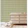 Motivo Tribal Moderno de Folhas, Papel de Parede Vinílico Autoadesivo Verde Decorativo, Fácil DIY para Quarto, Armários e Salas - S4Sassy 63,5 cm (L) × 609,6 cm (C) / Verde - Vinil Liso