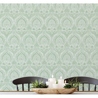 Papel de Parede Autoadesivo Vinílico Motivo Real Verde, Revestimento Fácil DIY para Quarto Estilo Fazenda, Sala, Armários - S4Sassy 63,5 cm (L) × 152,4 cm (C) / Verde - Vinil Liso