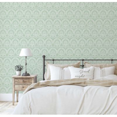 Papel de Parede Autoadesivo Vinílico Motivo Real Verde, Revestimento Fácil DIY para Quarto Estilo Fazenda, Sala, Armários - S4Sassy 63,5 cm (L) × 152,4 cm (C) / Verde - Vinil Liso