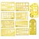 Traceease Planta Residencial - Modelos de Interiores e Móveis para Cozinha/Quarto/Banheiro - Estênceis Arquitetônicos - 10 Peças - S4Sassy Amarelo