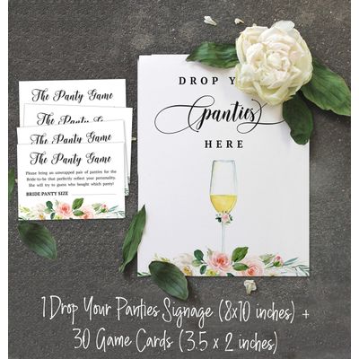 50 Cartões de Jogo Florais para Chá de Noiva e Despedida de Solteira, Quadrados, em Branco, para Preencher, Atacado - Inkdotpot 8,89 Cm × 6,35 Cm / Branco - Jogos de Festa