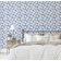 Papel de Parede Autoadesivo com Estampa Floral Artística, Vinil Impermeável Removível, Azul, Ideal para Quarto, Sala e Jantar - S4sassy 63,5 cm (L) × 609,6 cm (C) / Azul - Vinil Liso
