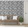 Papel de Parede Autoadesivo Decorativo Trepadeira de Rosas Bege/Cinza, Vinílico Impermeável Removível, para Quarto, Sala e Jantar - S4sassy 63,5 cm (L) × 609,6 cm (C) / Cinza - Vinil Texturizado