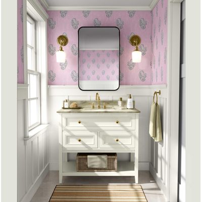 Papel de Parede Vinílico Autoadesivo Instantâneo Removível Buta Paisley - Mural Asiático para Banheiro, Lavanderia e Closet Rosa - S4Sassy 63,5 cm (L) × 152,4 cm (C) / Rosa - Vinil Liso
