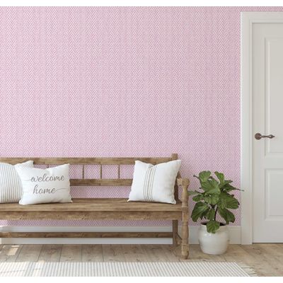 Papel Vinílico Autoadesivo Chic Urbano Mini Corações À Prova d'Água Rosa Removível Para Quartos, Sala e Espaços de Locatários - S4Sassy 63,5 cm (L) × 609,6 cm (C) / Rosa - Vinil Texturizado