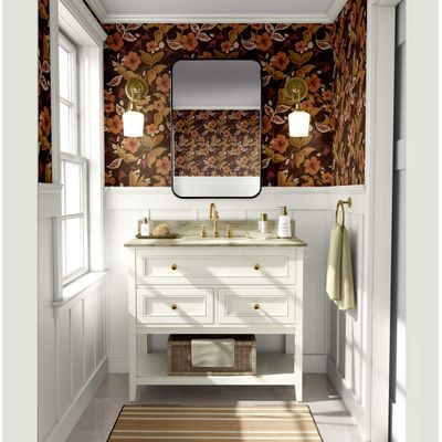Papel de Parede Autoadesivo Removível Folhas de Outono, Mural Instantâneo Verde para Quarto, Banheiro, Lavanderia, Closet - S4Sassy 63,5 cm (L) × 609,6 cm (C) / Verde - Vinil Texturizado