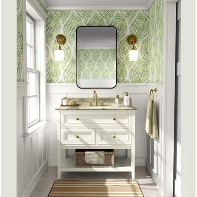 Papel de Parede Folha Gota Verde - Botânico Monocromático, Vinil Autoadesivo, Decoração DIY Fácil para Quarto e Sala - S4Sassy 63,5 cm (L) × 914,4 cm (C) / Verde - Vinil Texturizado