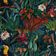 Papel de Parede Vinílico Autoadesivo e Removível Safari Exótico Chic À Prova d'Água Multicolorido para Quartos e Locatários - S4Sassy 63,5 cm (L) × 152,4 cm (C) / Multicolorido - Vinil Texturizado