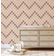 Papel de Parede Vinílico Autoadesivo Estampa Geométrica Retrô em Losango, Impermeável, Removível, Laranja para Quartos e Salas - S4Sassy 63,5 cm (L) × 609,6 cm (C) / Laranja - Vinil Liso