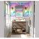 Papel de Parede Autoadesivo Boho Tie-Dye Arco-Íris Papel Contact Vinil À Prova D'Água Multicolor Removível para Quarto e Sala - S4sassy 63,5 cm (L) × 152,4 cm (C) / Multicolorido - Vinil Liso