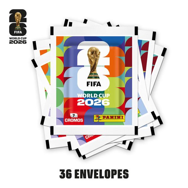 Kit 36 Envelopes com Figurinhas Copa do Mundo 2026 Panini